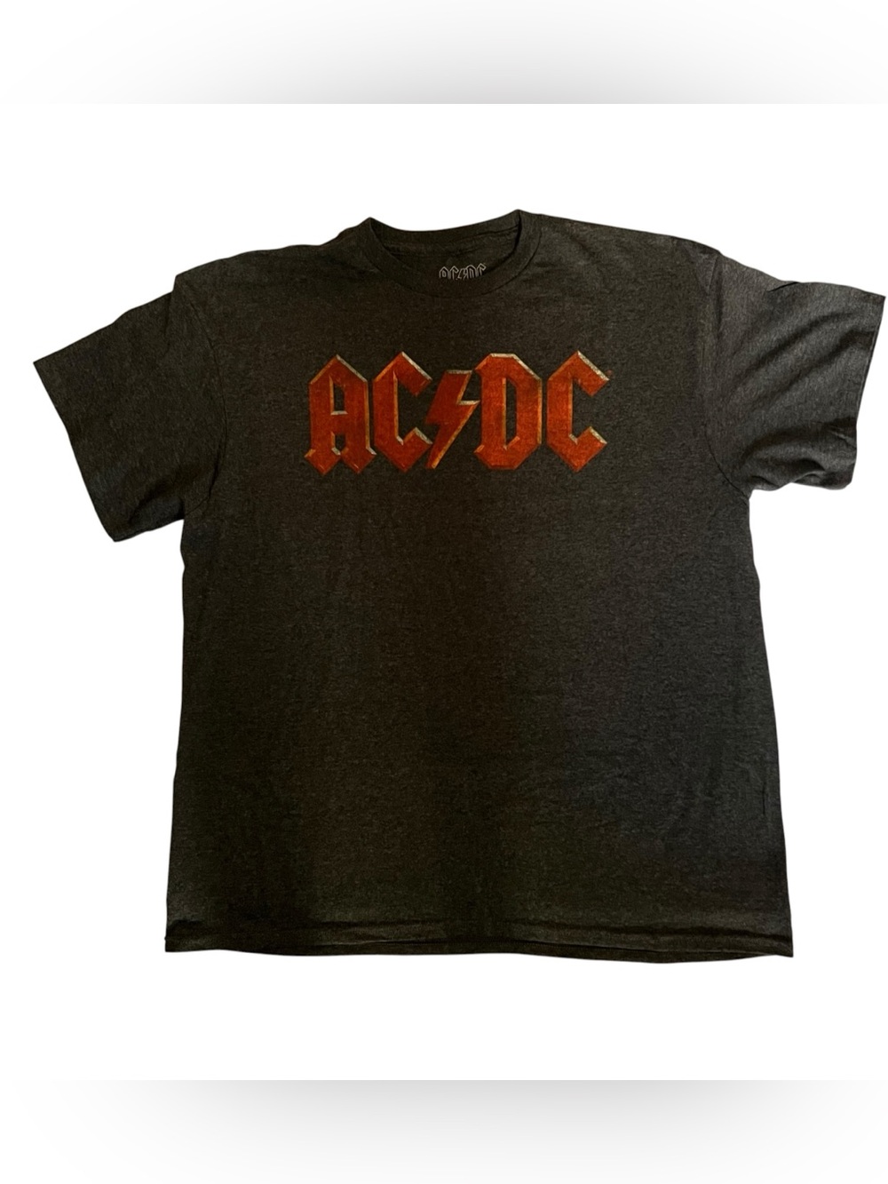 AC/DC Vintage Logo Charcoal Grey Graphic Tee